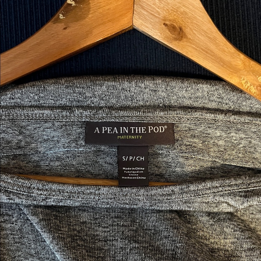 A Pea in the Pod Heather Gray Maternity Top